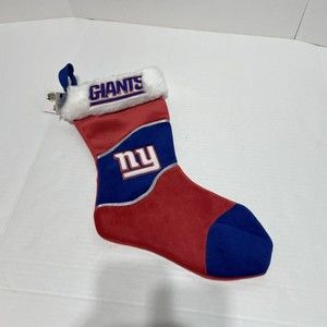 Vintage New York Giants Stocking, Team Beans, Red White Blue, Logo, NWT